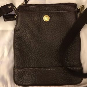Coach brown pebble leather Crossbody, perfect cond